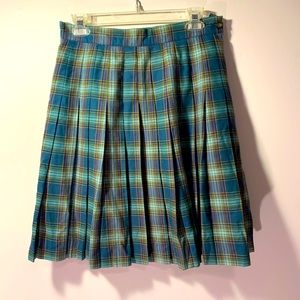 Laura Ashley plaid pleated skirt. Vintage I believe. Lined.